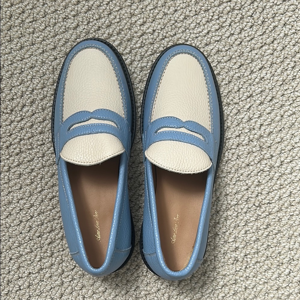 Blue and White Aime Leon Dore Loafer